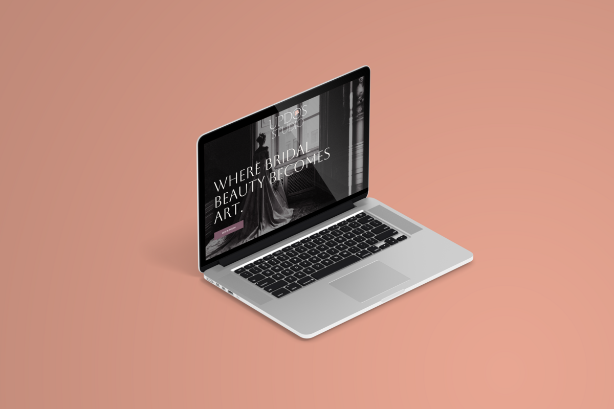 Realistic Laptop Mockup High Angle View