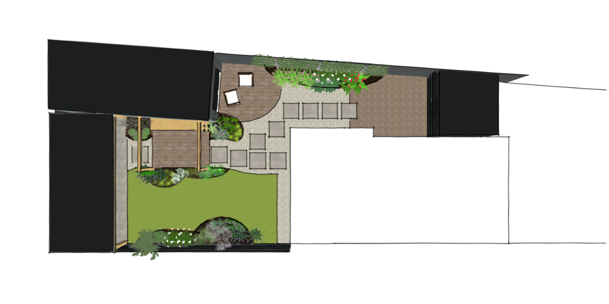Tuinontwerp hoektuin Eemnes