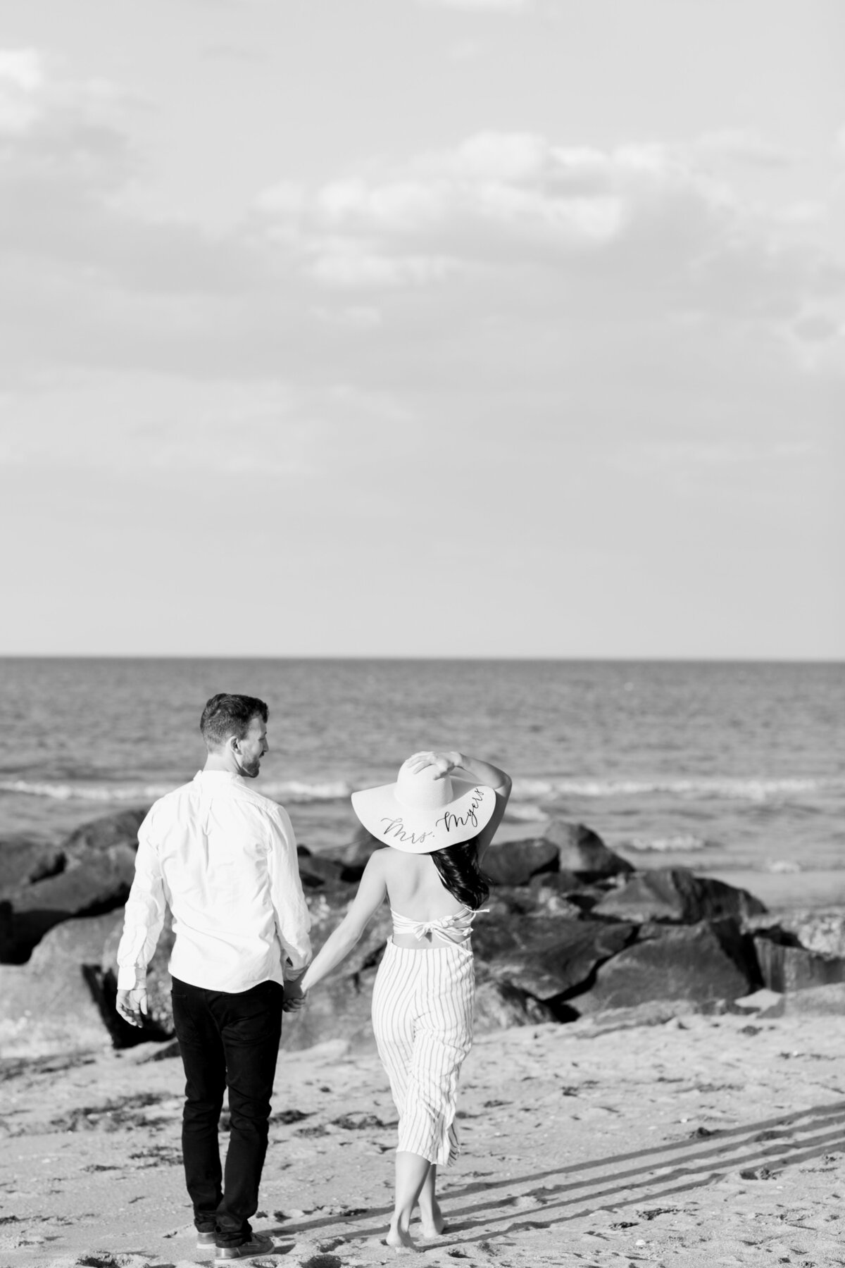 seaside Virginia engagement couple photo