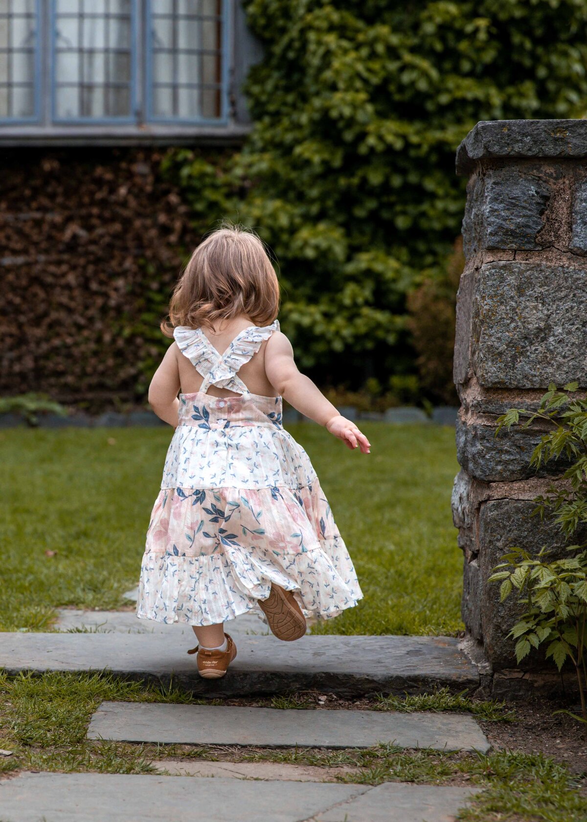 toddler running on Connecticut