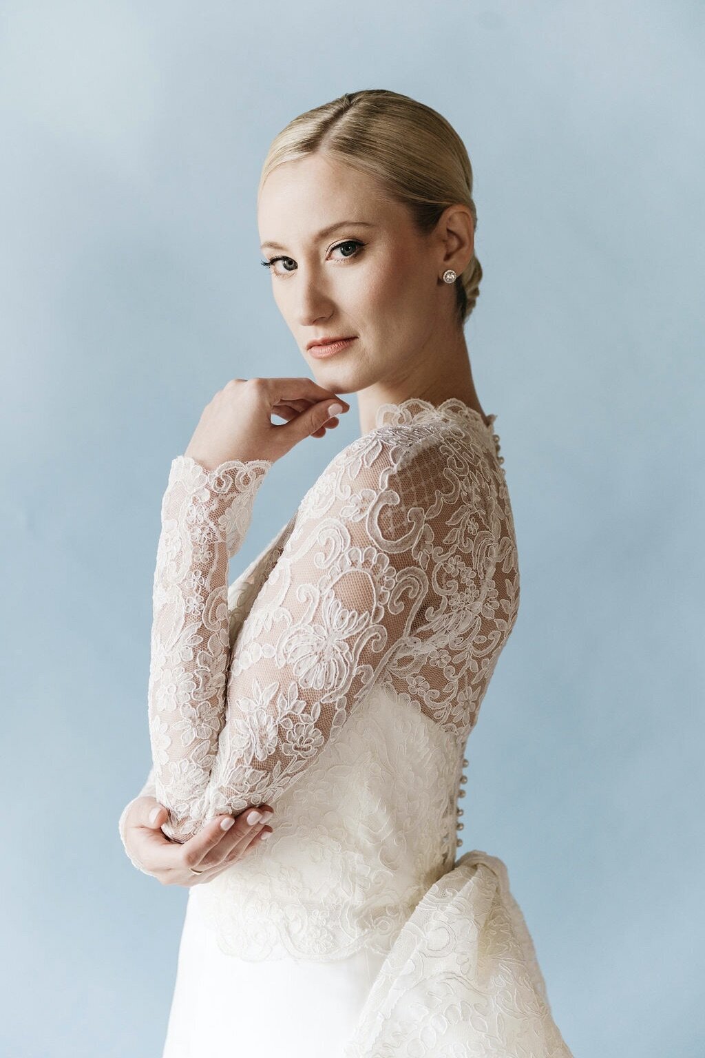 Bridal-Portraits-Lace-Gown-Makeup-Sleaves
