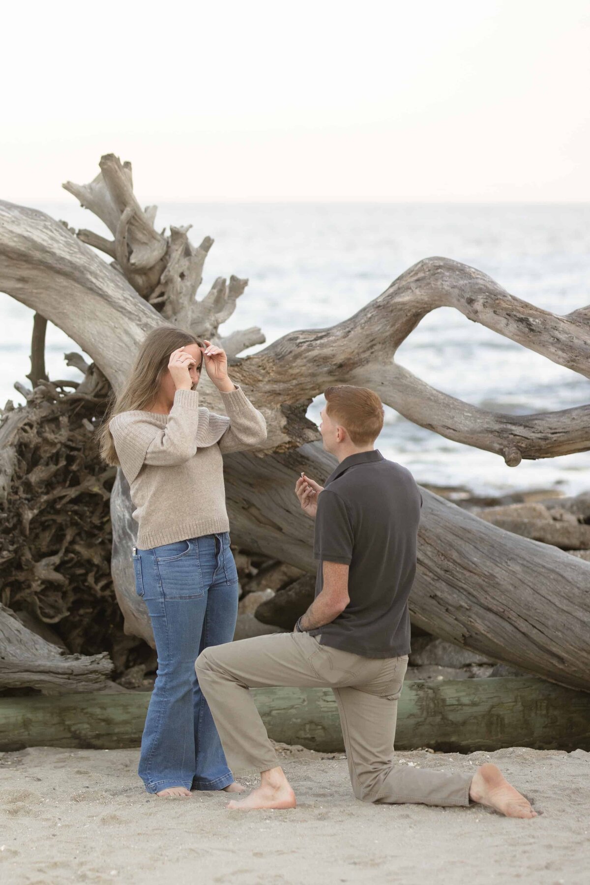 Proposal photo on Jekyll Island  | Photo by Phavy Photography, Georgia Proposal Photographer