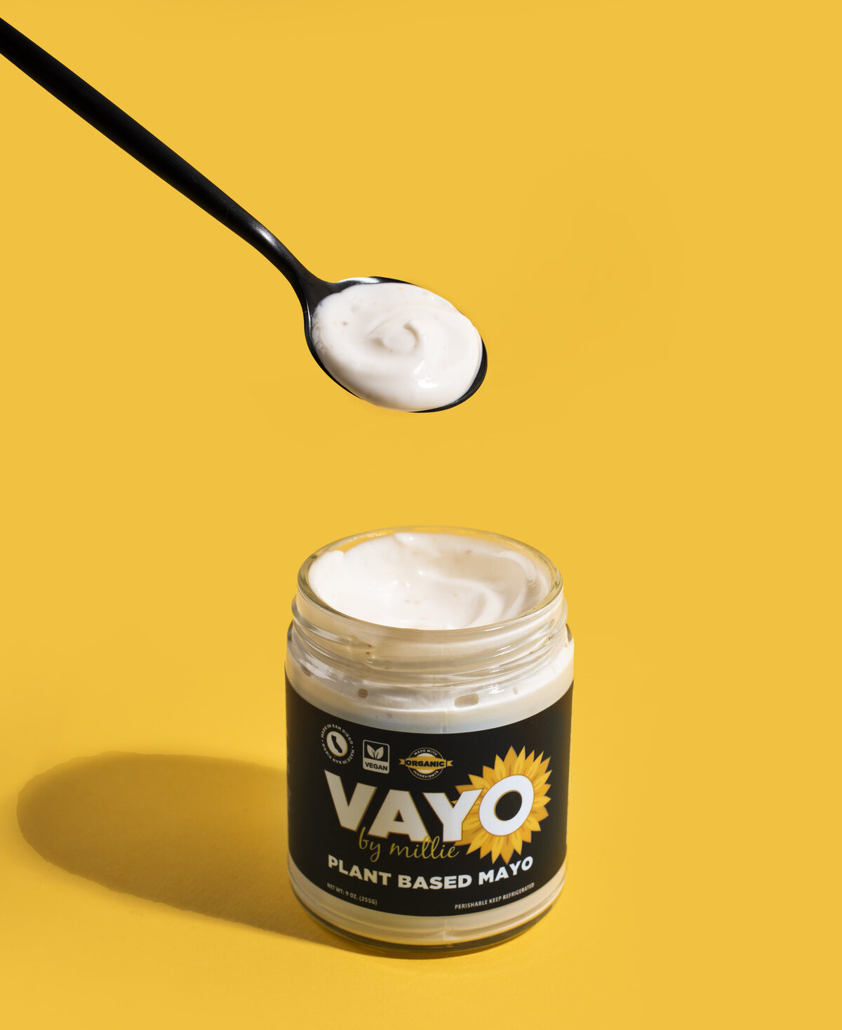 vayo vegan mayo texture product photography