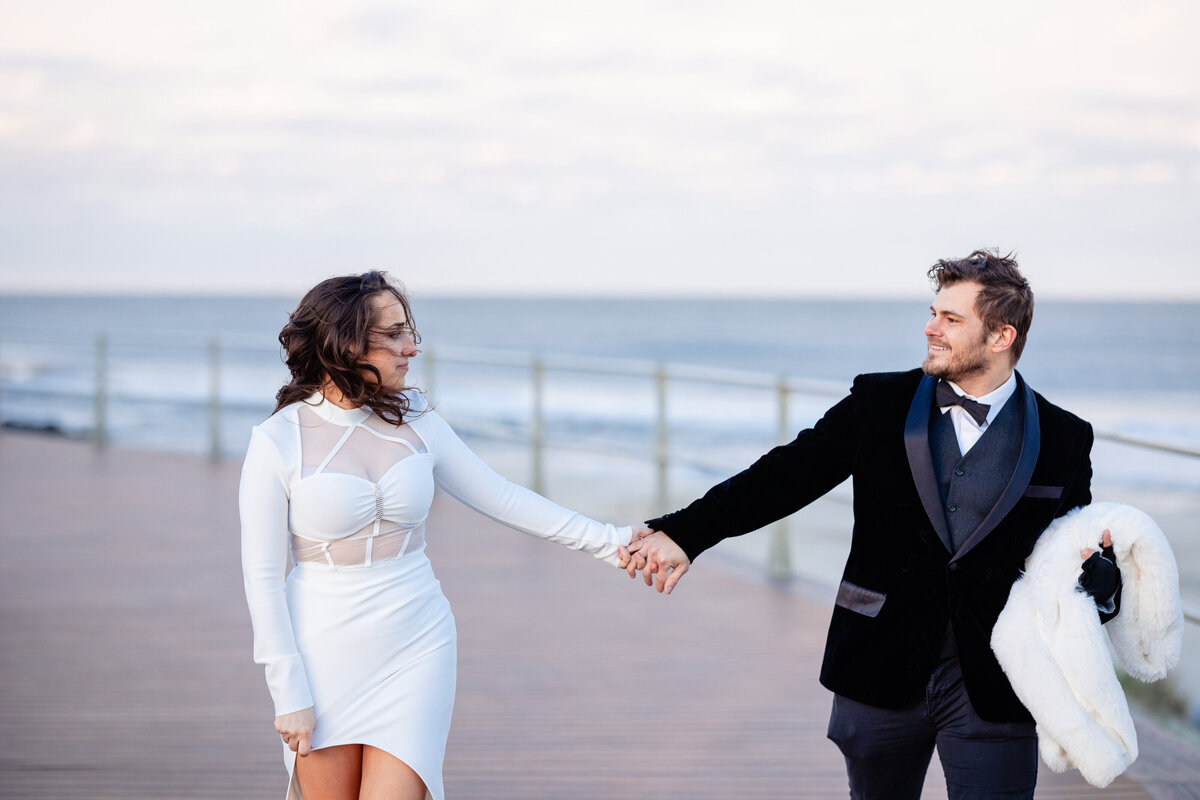 Couple Walking on the Beach
