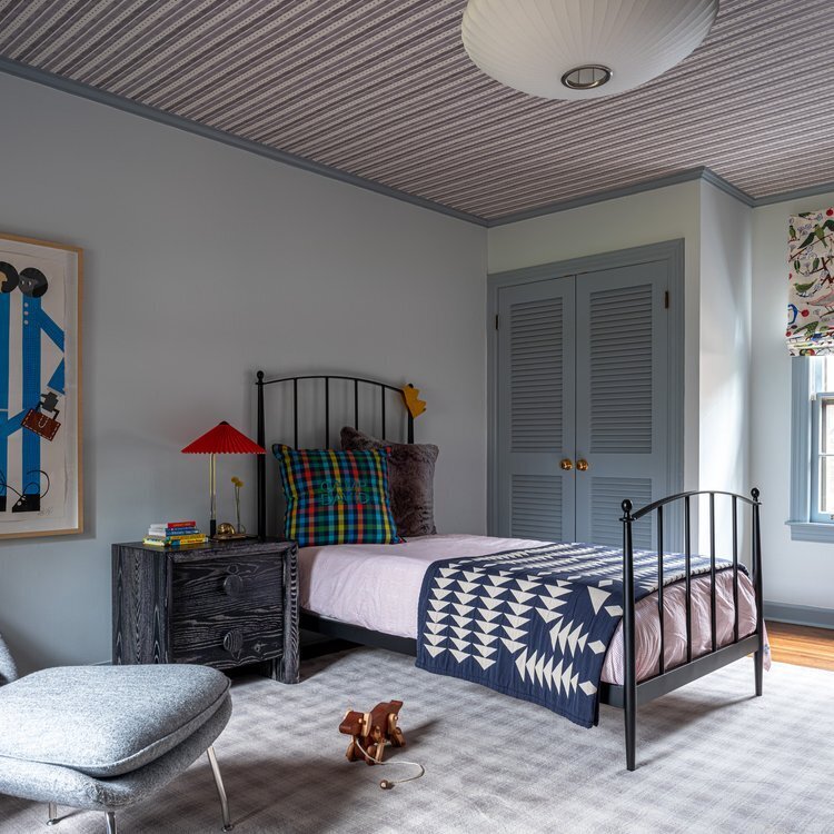 interior design studio mid-century kids bedroom retro kids room modern traditional tonal 
