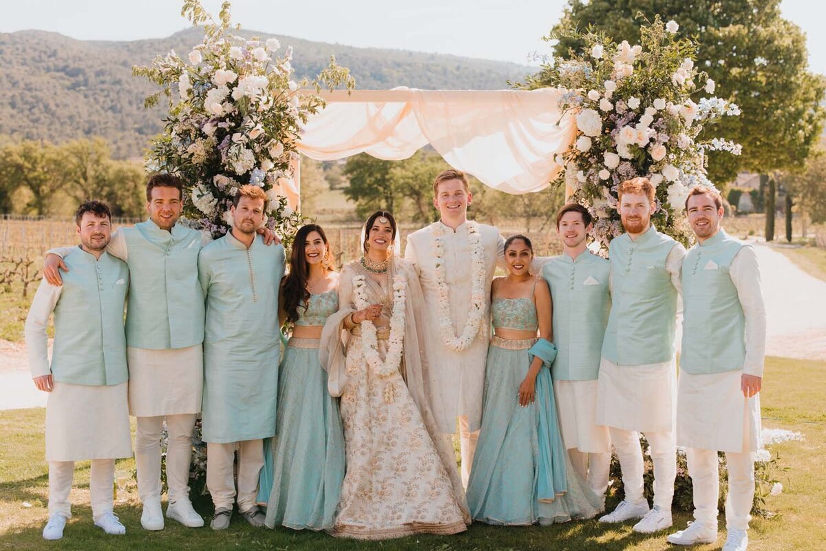 Ian Tasha Luxury Hindi wedding with french accents at Bastide de Marie in Provence - The Bold Americana photography Veronique Lorre florist9