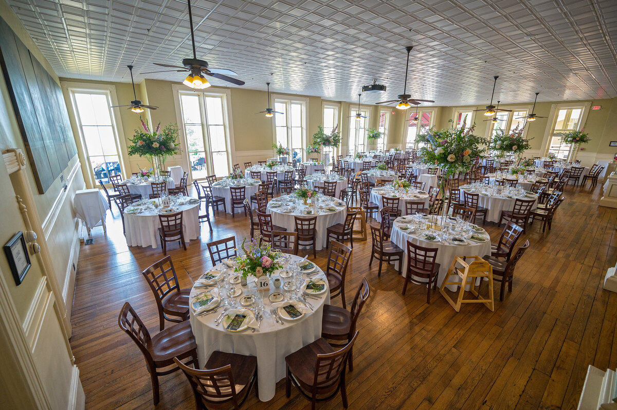 Wedding reception at the chautauqua institution.