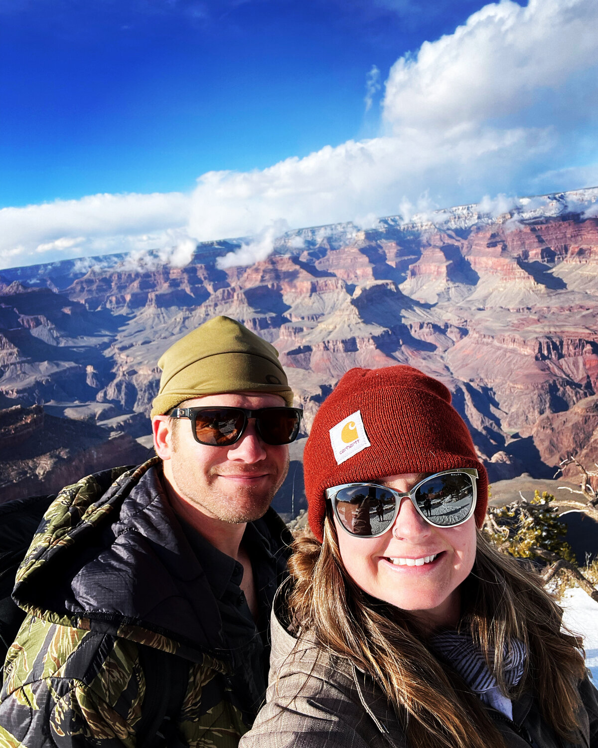 10 year Anniversary we slept in a tent in the snow at the Grand Canyon