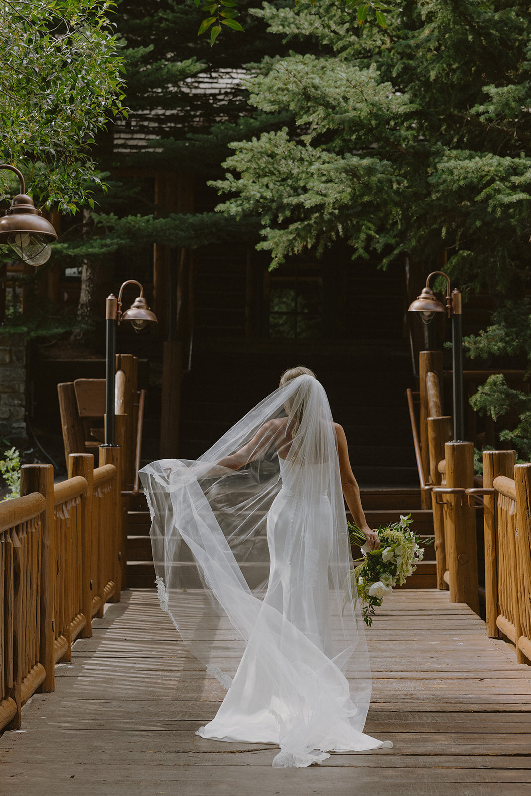 Bride with cathedral veil