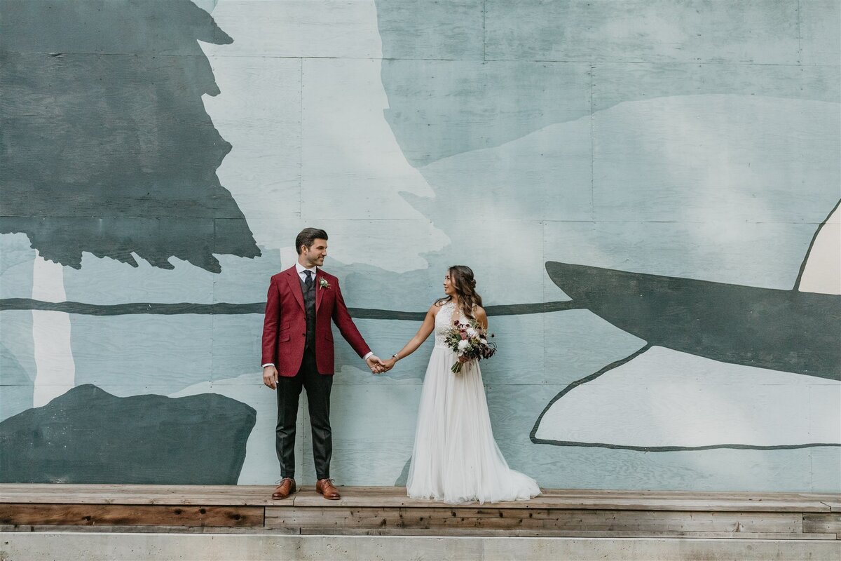 california wedding bride and groom