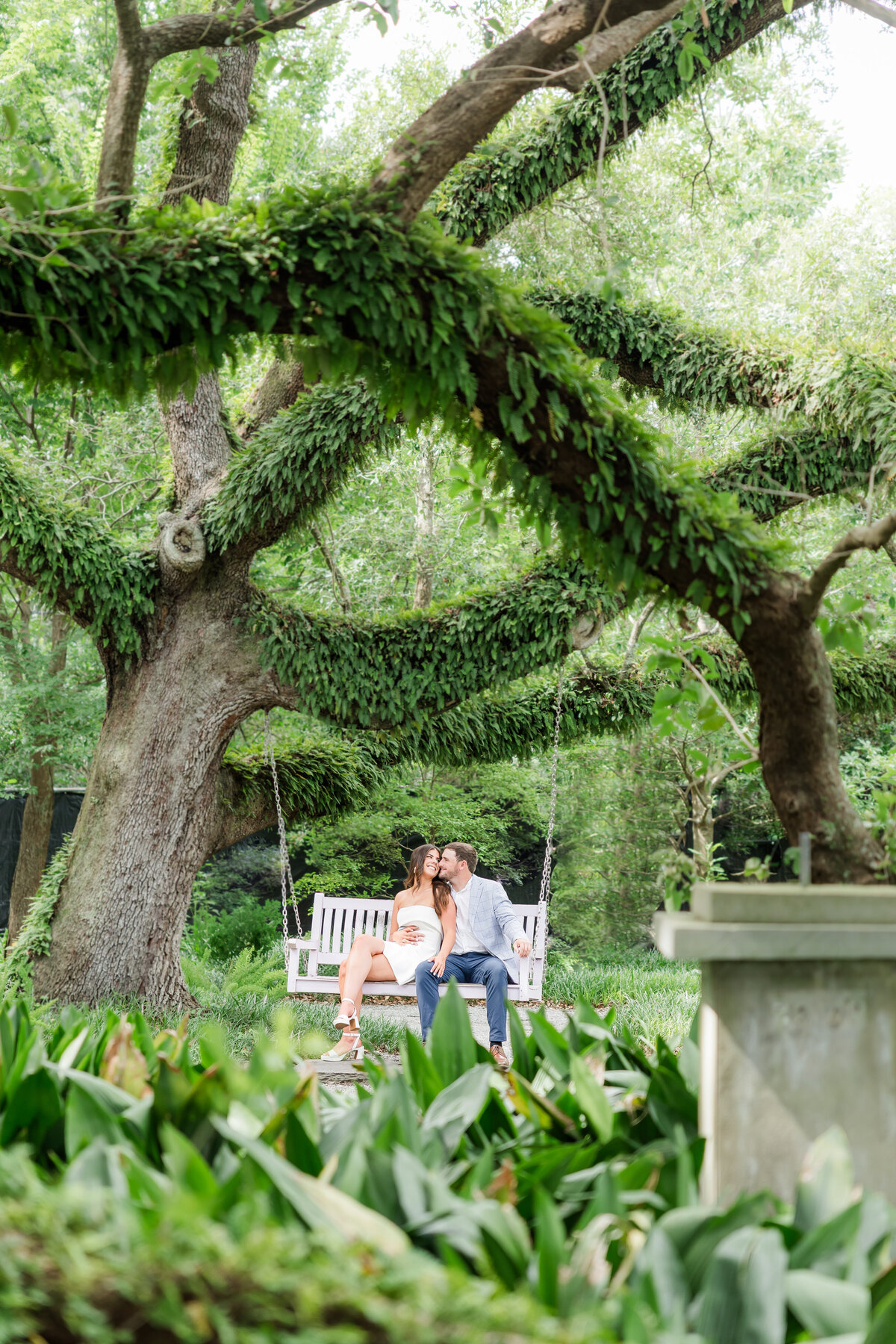 engagement portrait in new orleans garden