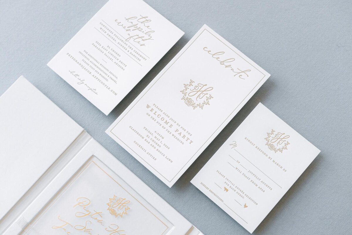 gold-letterpress-wedding-invitation-insert-cards