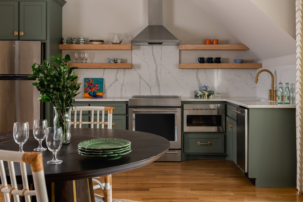 sweet southern home and design green and white kitchen