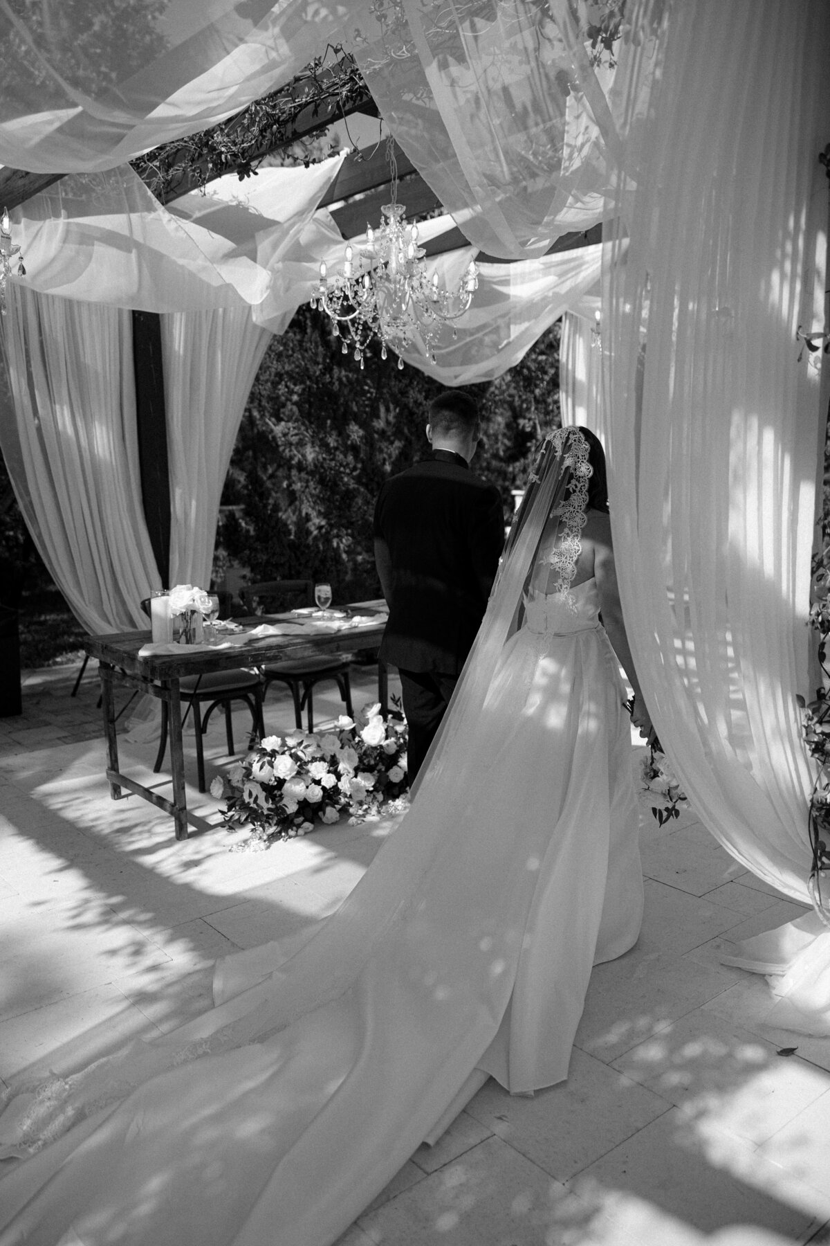 Reception reveal at La Casa Toscana Wedding Venue Fort Myers Florida