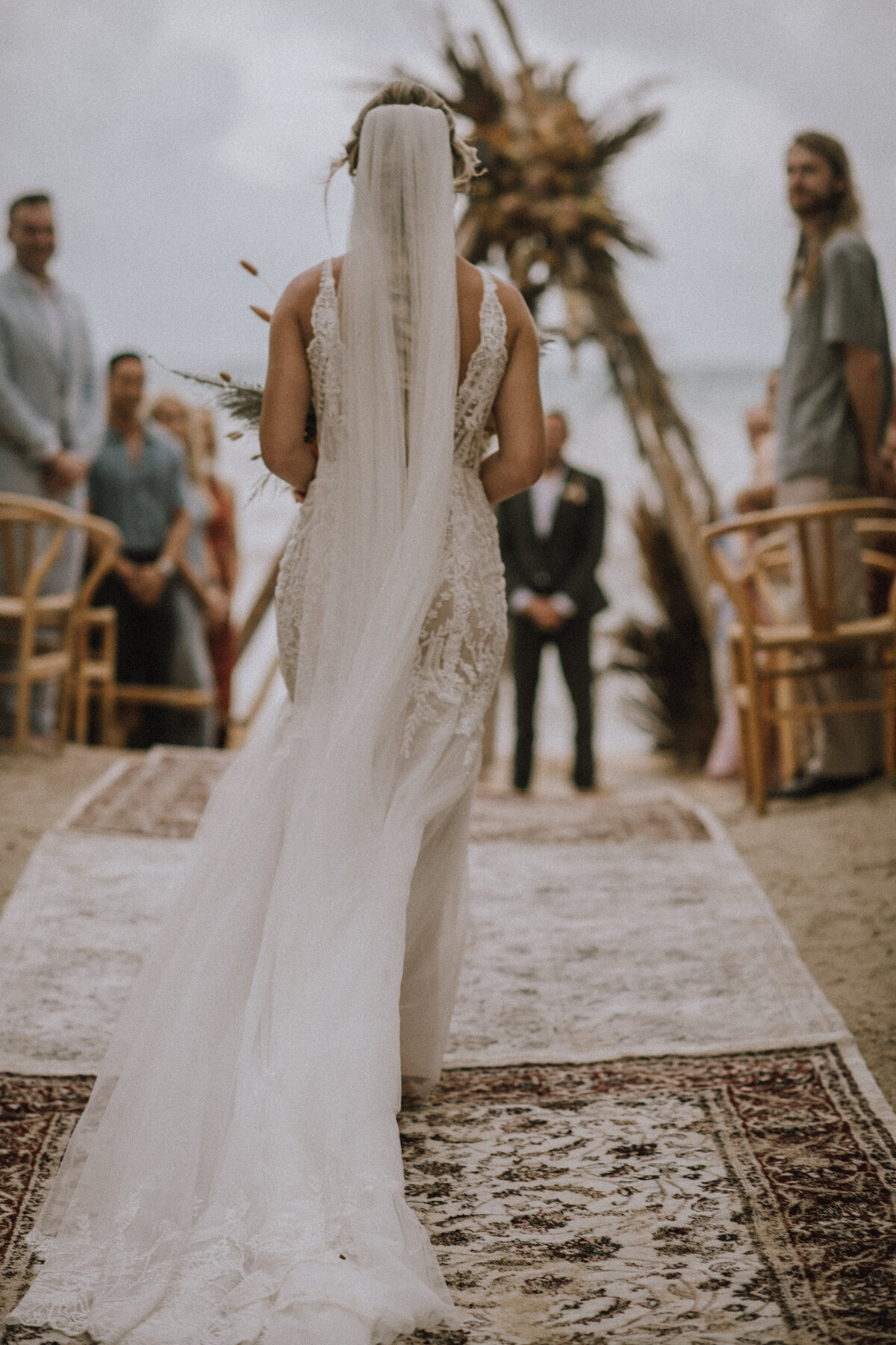 Hippy wedding with dried florals and earthy tones at Villa Amaite in Tulum Mexico. Photo by: Tulum Wedding Photos