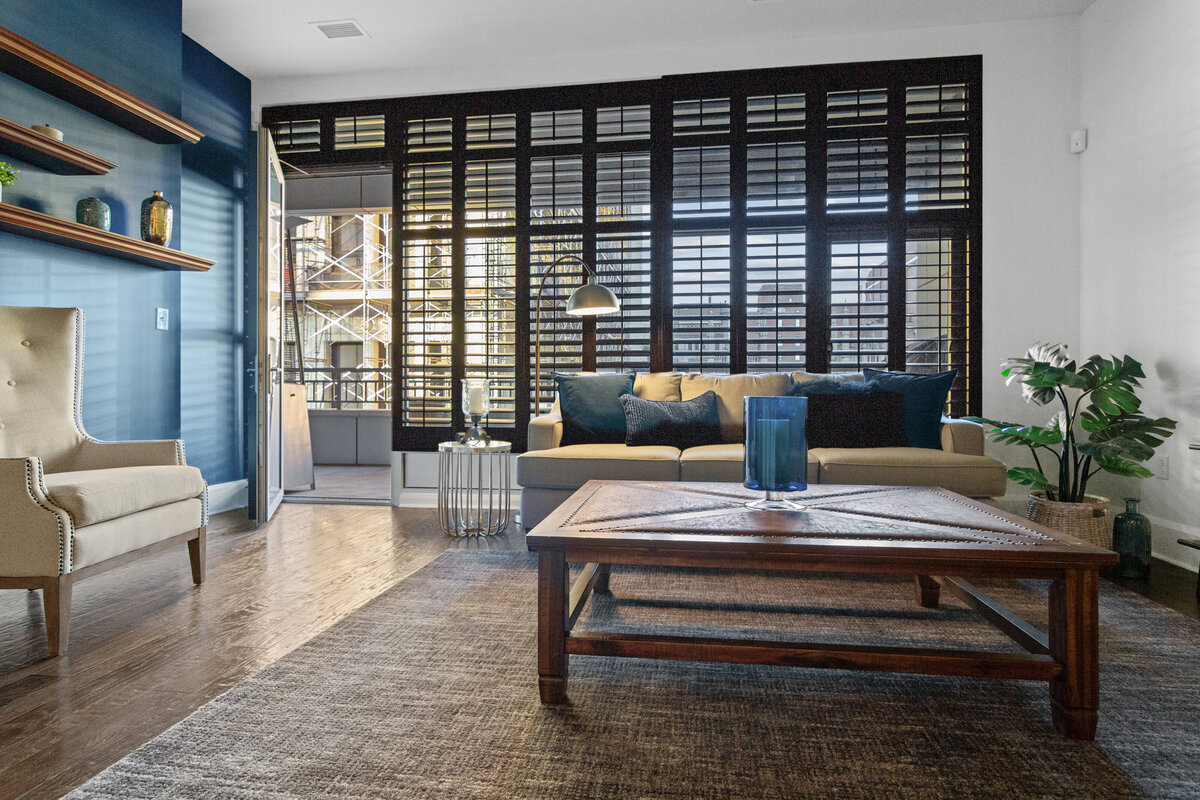 Vacant home staging with contemporary furnishings to showcase spacious living areas