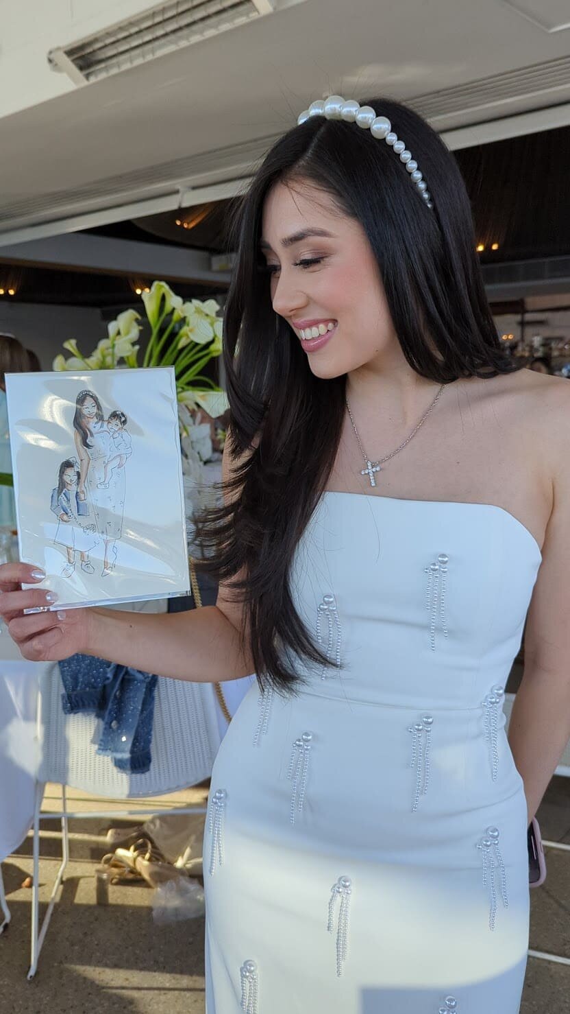 guest-posing-with-hand-made-wedding-favour copy