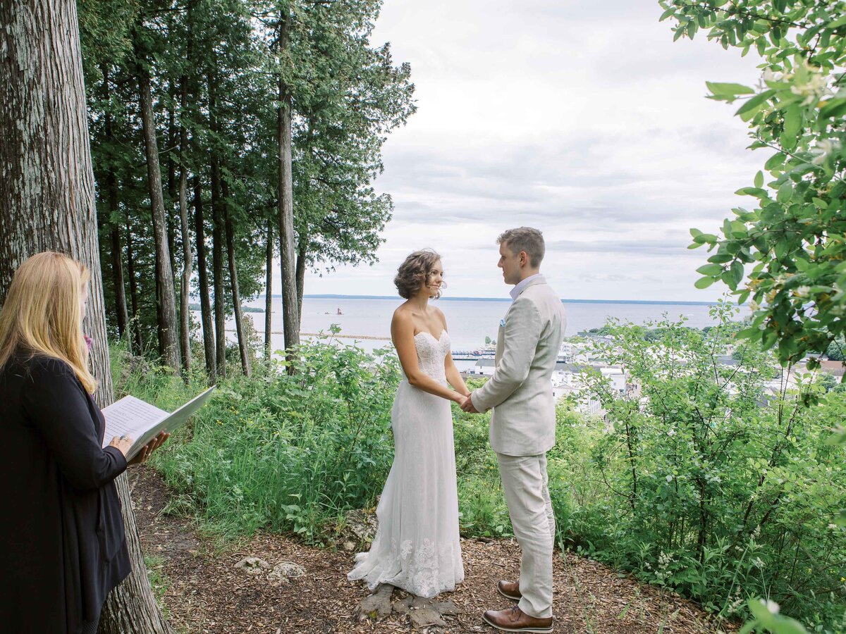 Bride and Groom Elopement Ceremony