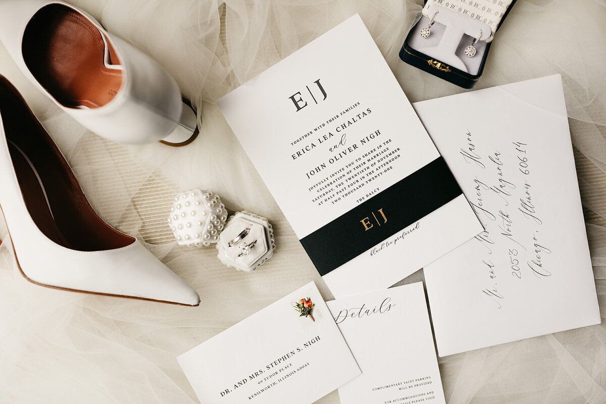 Mite Print Wedding Invitation