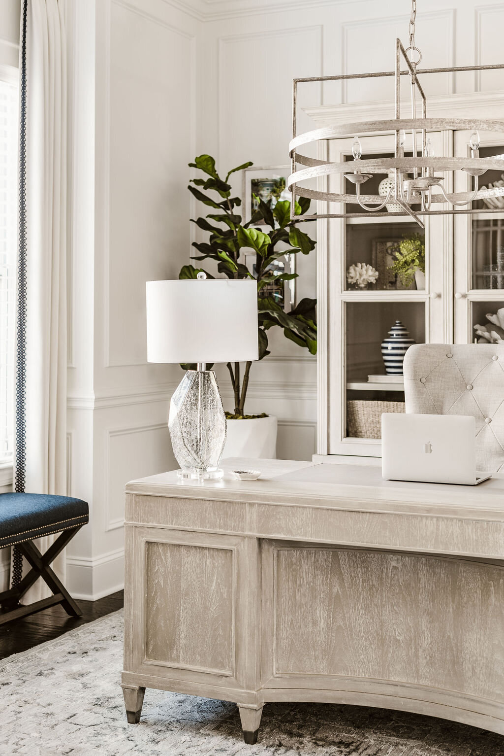 Romantic Transitional Home Office