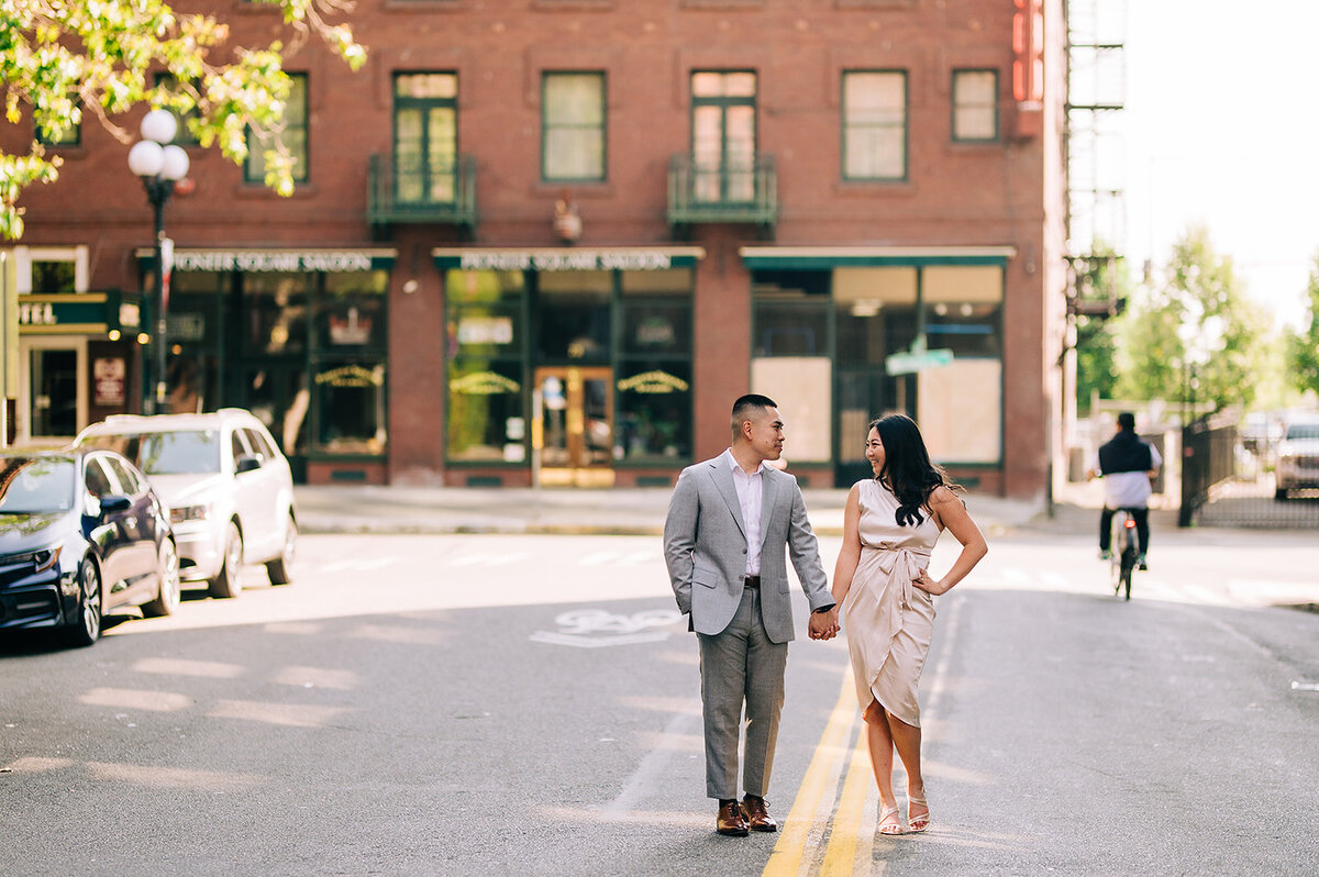 Luxe Engagement Session in Pioneer Square