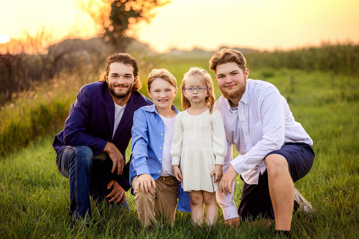 Sunset family session by Jennifer Brandes Photography.