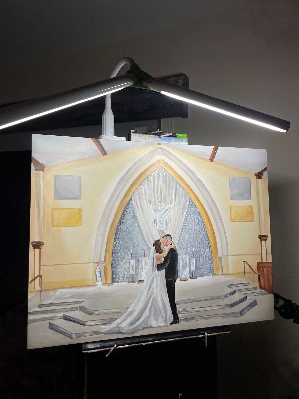 Live Painting - Catholic Church Wedding Ceremony