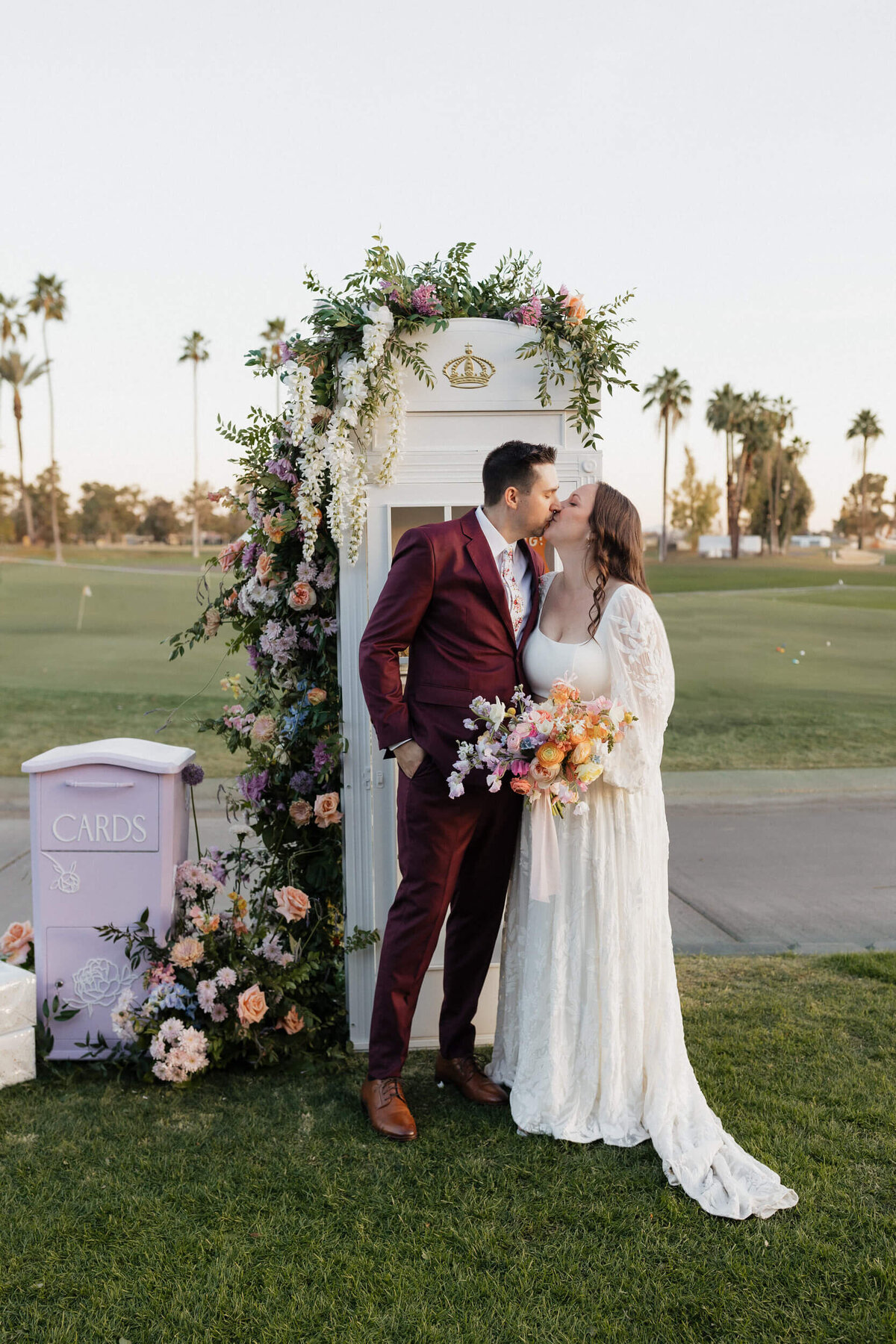 Colorful arizona wedding reception decor 1