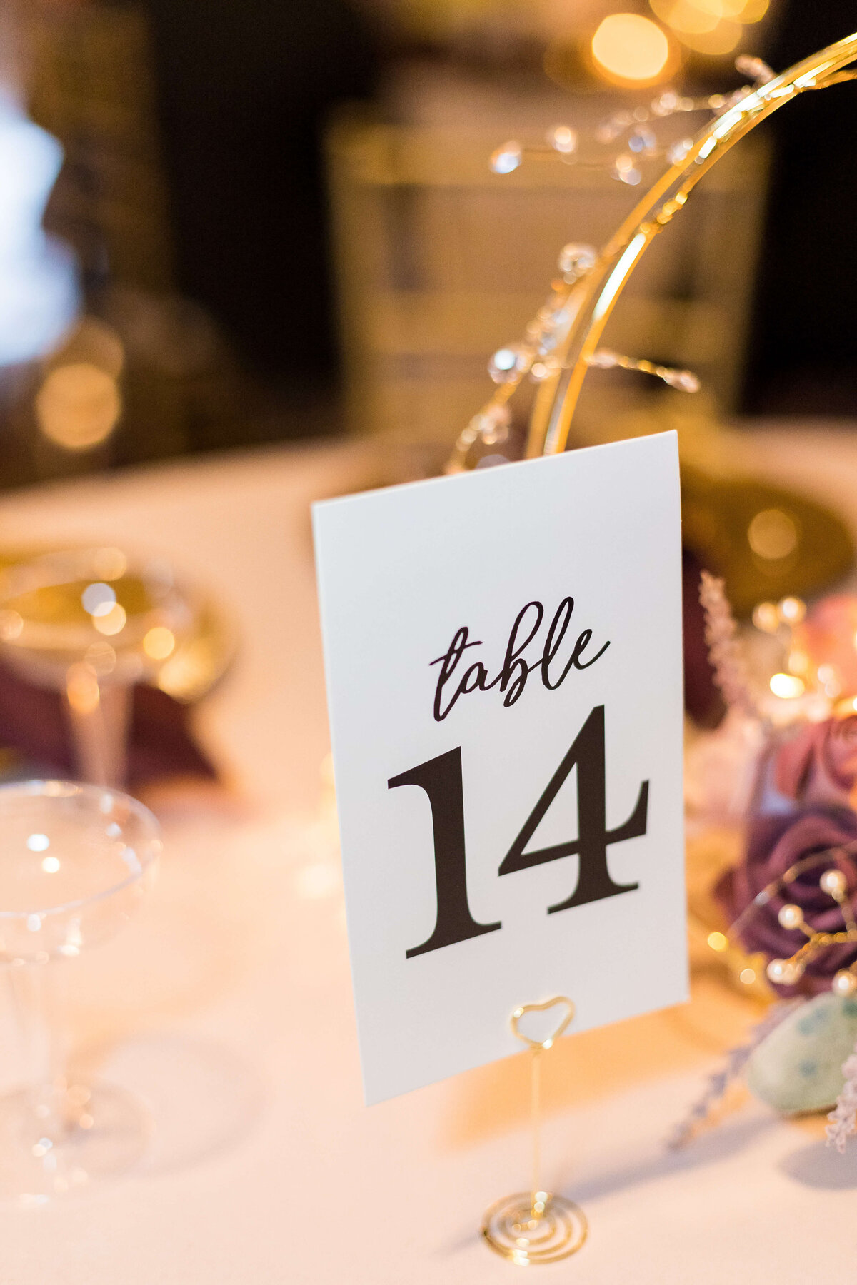 Wedding table number at  The Gatsby in Shelbyville,KY