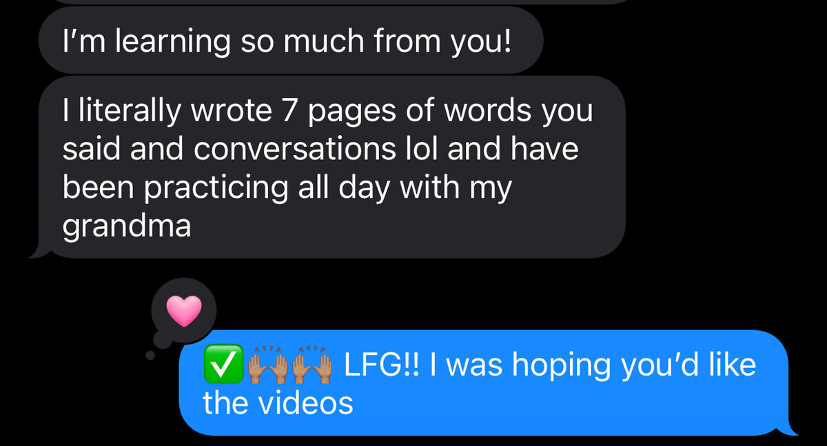 I'm learning so much from you!