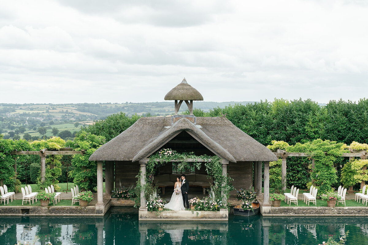 Bride and groom pictures at Euridge Manor outside of Bath