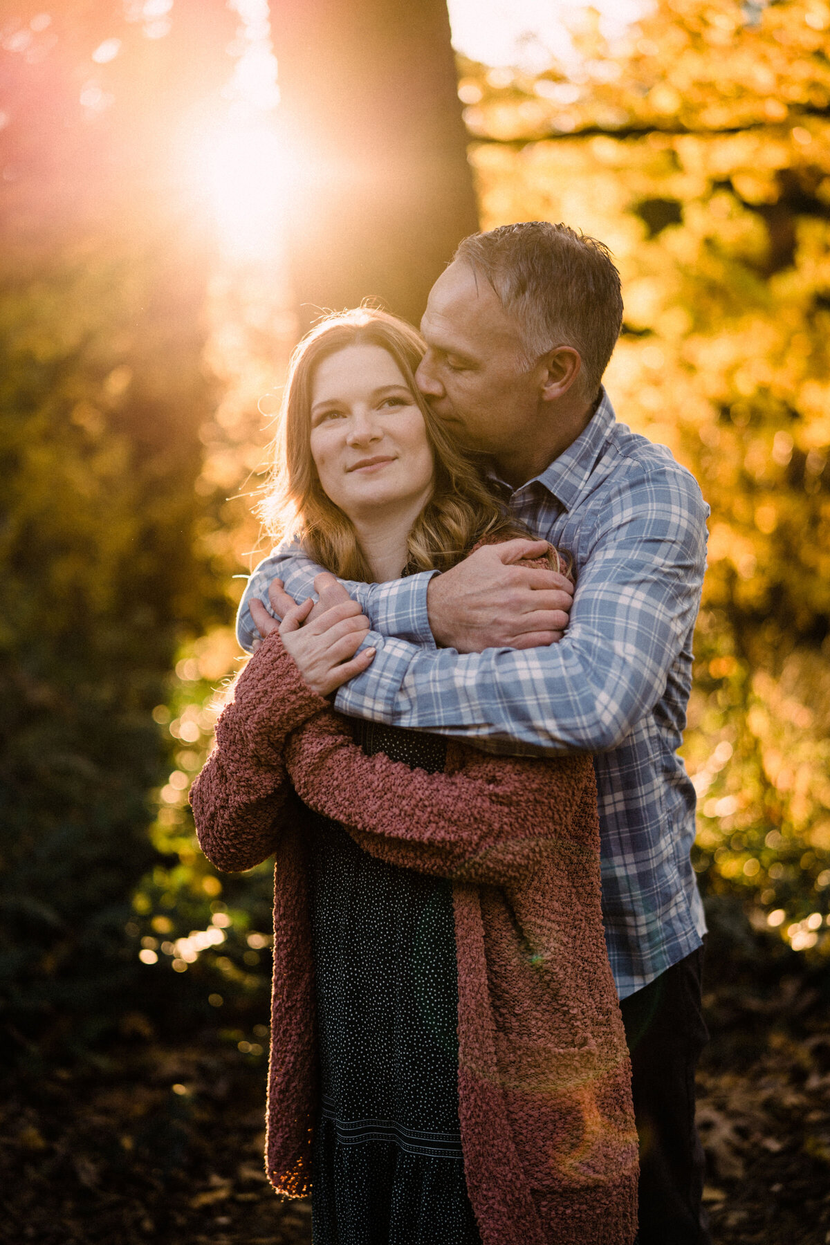 Romantic couple at UW arboretum one of the best spots in seattle for engagement photos