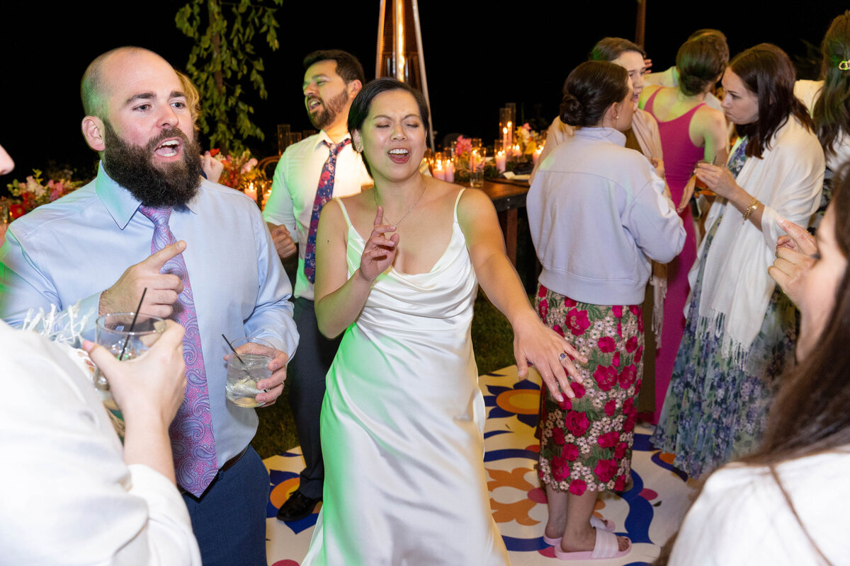 People dancing during a wedding