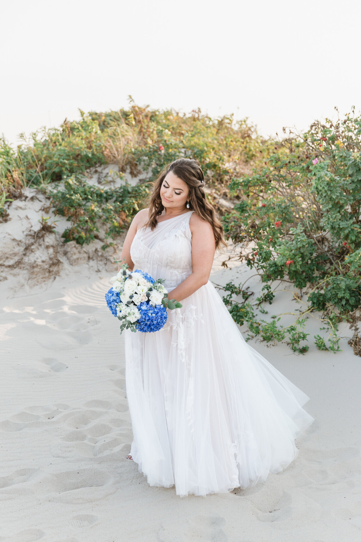 Romatic beach wedding  on Cape Cod