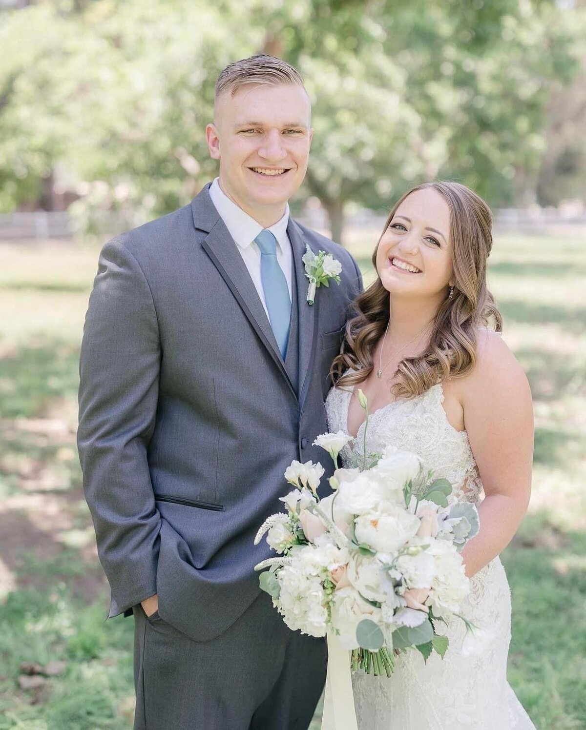 A young smiling couple.