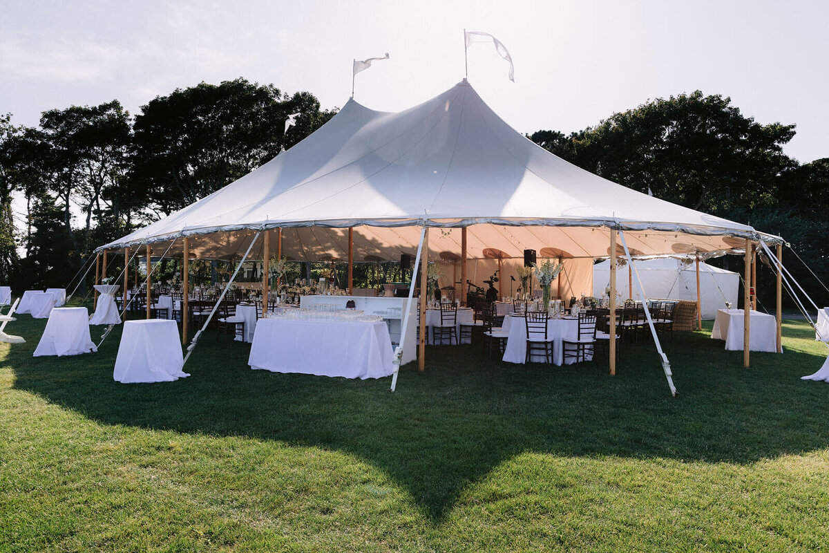Full view of the Cape Cod Summer Tent in MA.