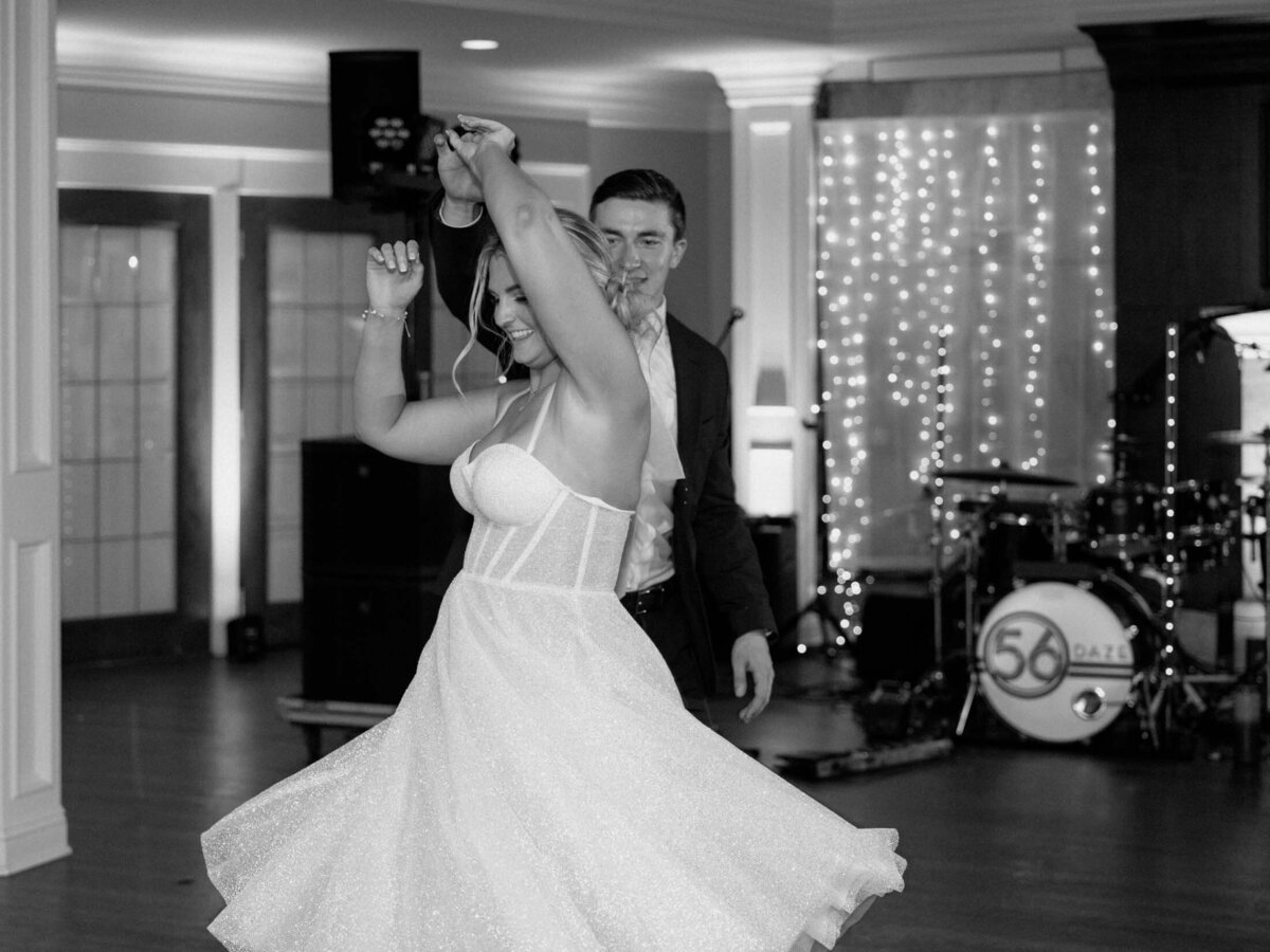 Bride and groom private dance at Cleveland Yachting Club