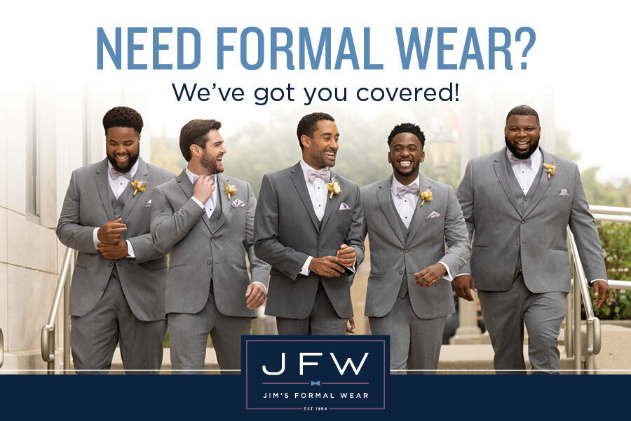 Tuxedo rentals at Julie's Bridal in Monroe Wi
