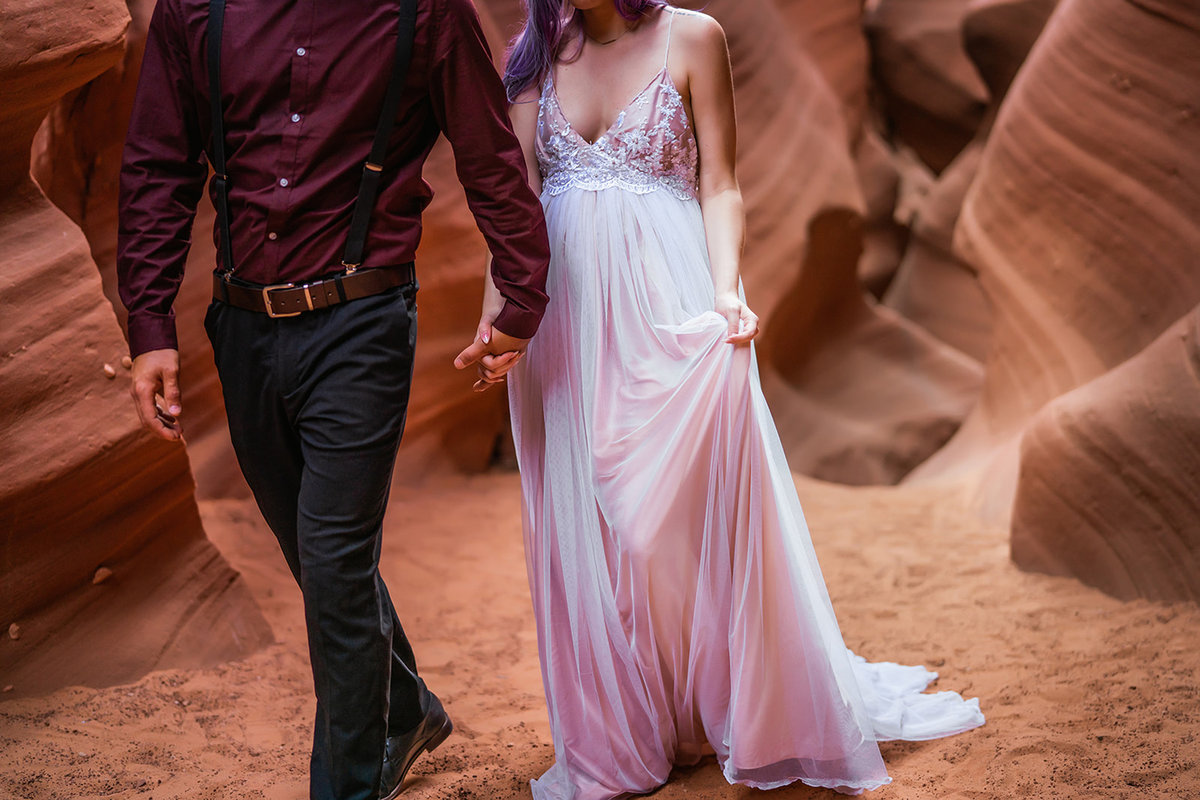 Waterhole Canyon Elopement Photos-32