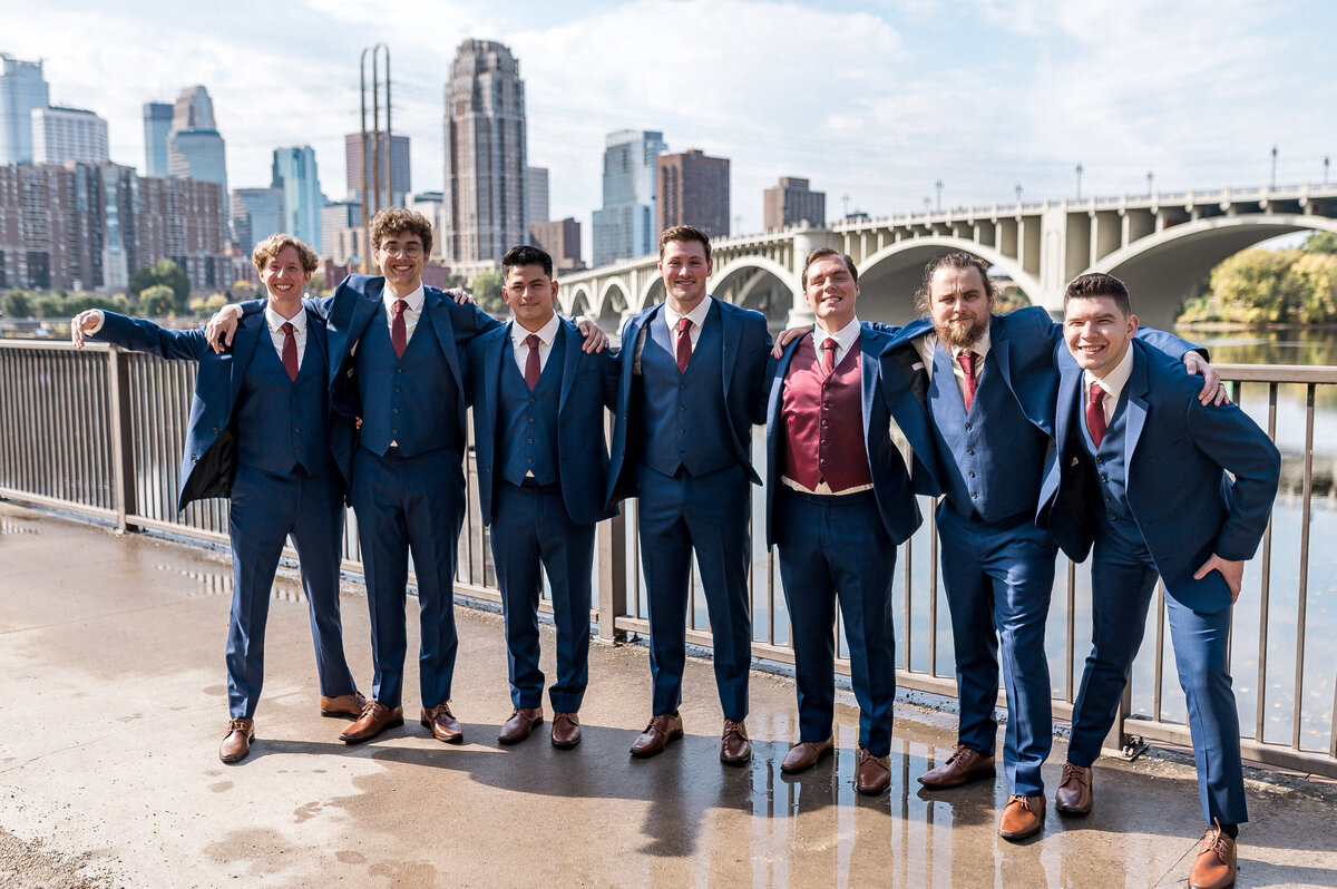 Networked guests celebrating at wedding