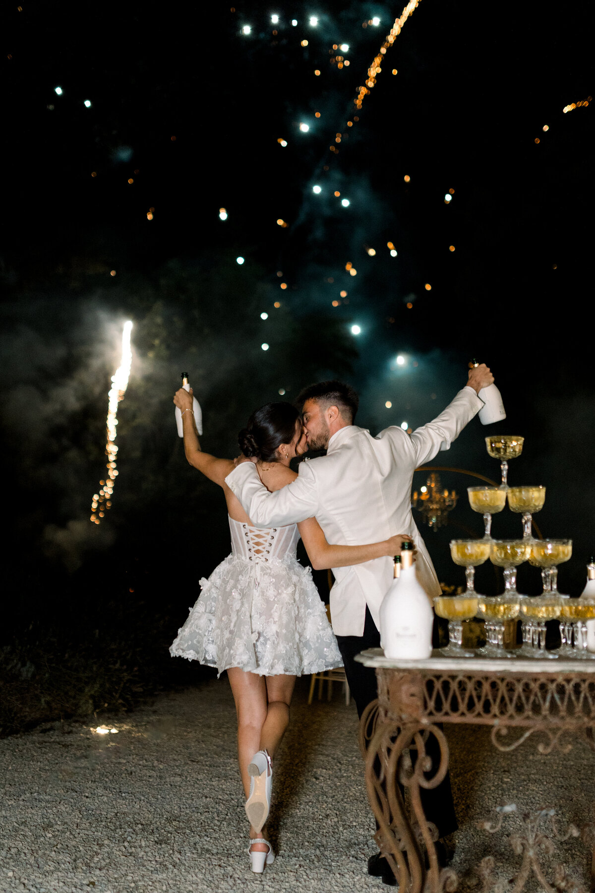 Chateau La Durantie Fireworks Wedding