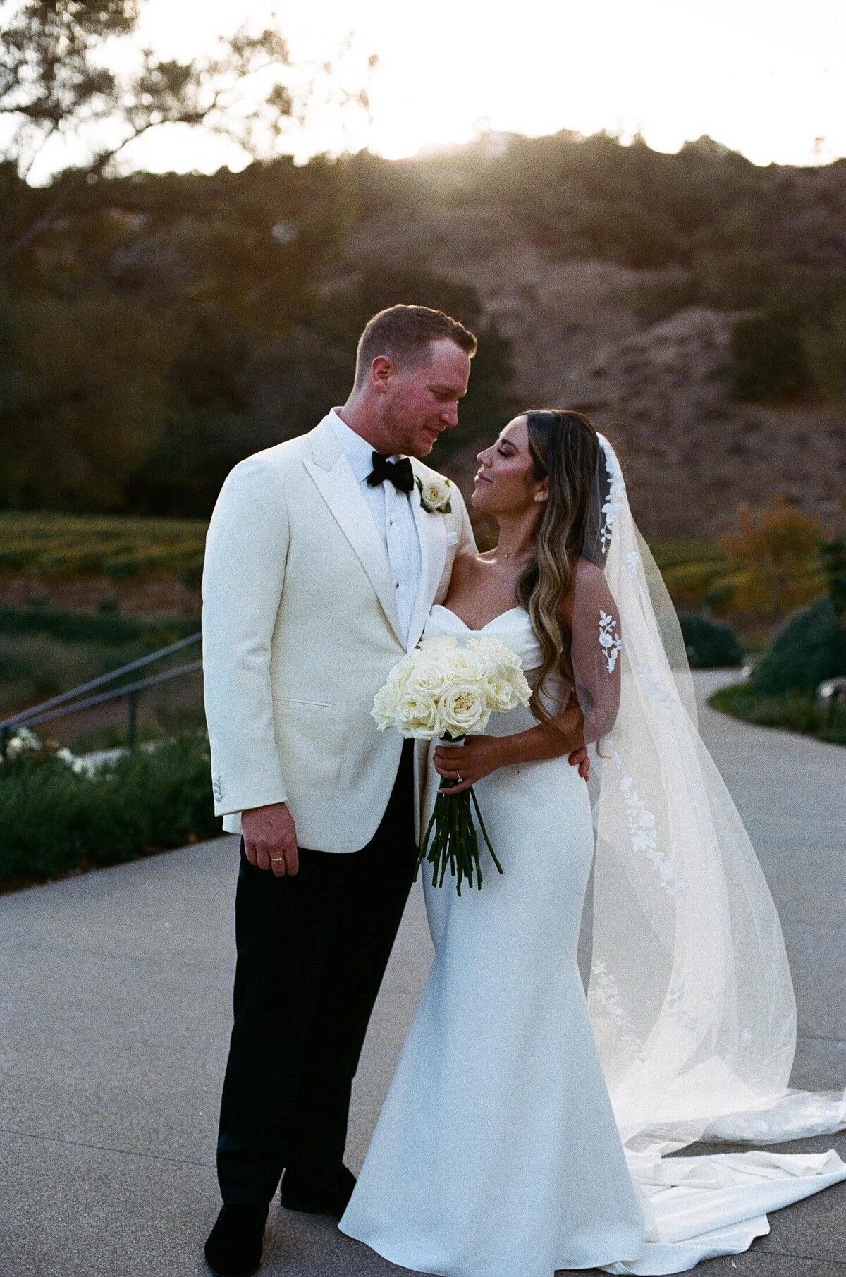Bride and Groom Portrait on 35mmfilm Temecula ca