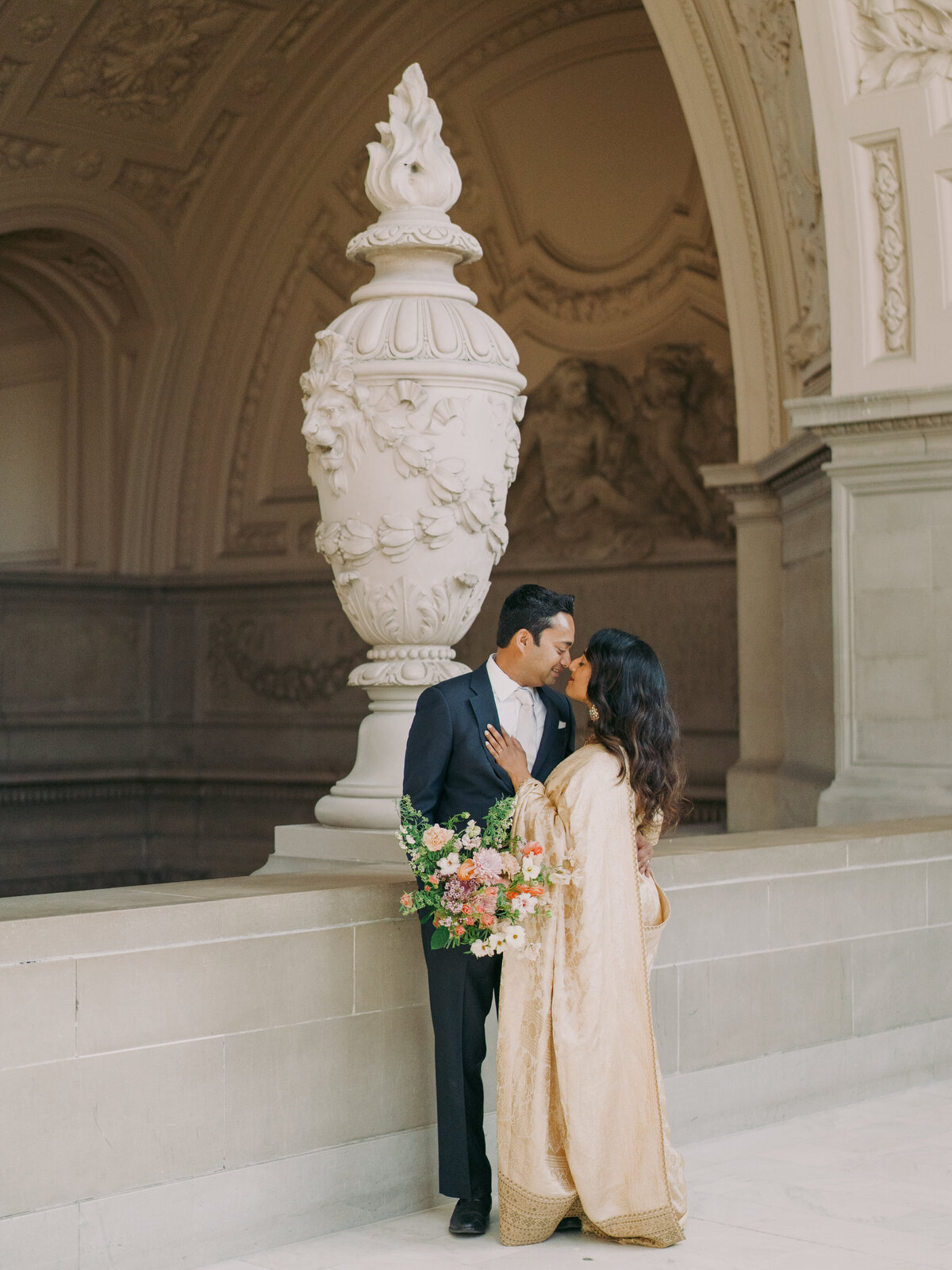 Abi + Alfred San Francisco City Hall Elopement Wedding Cassie Valente Photography 0170