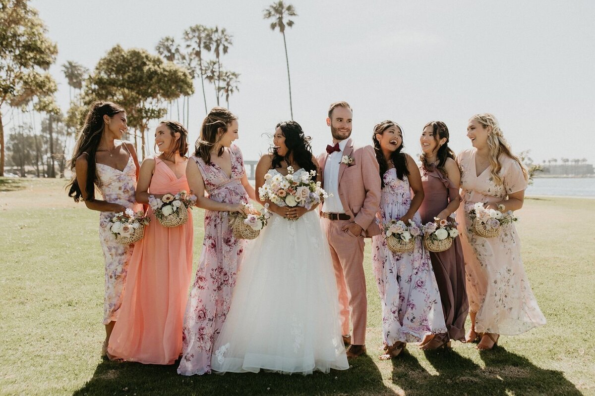 mismatched-floral-bridesmaids-dresses