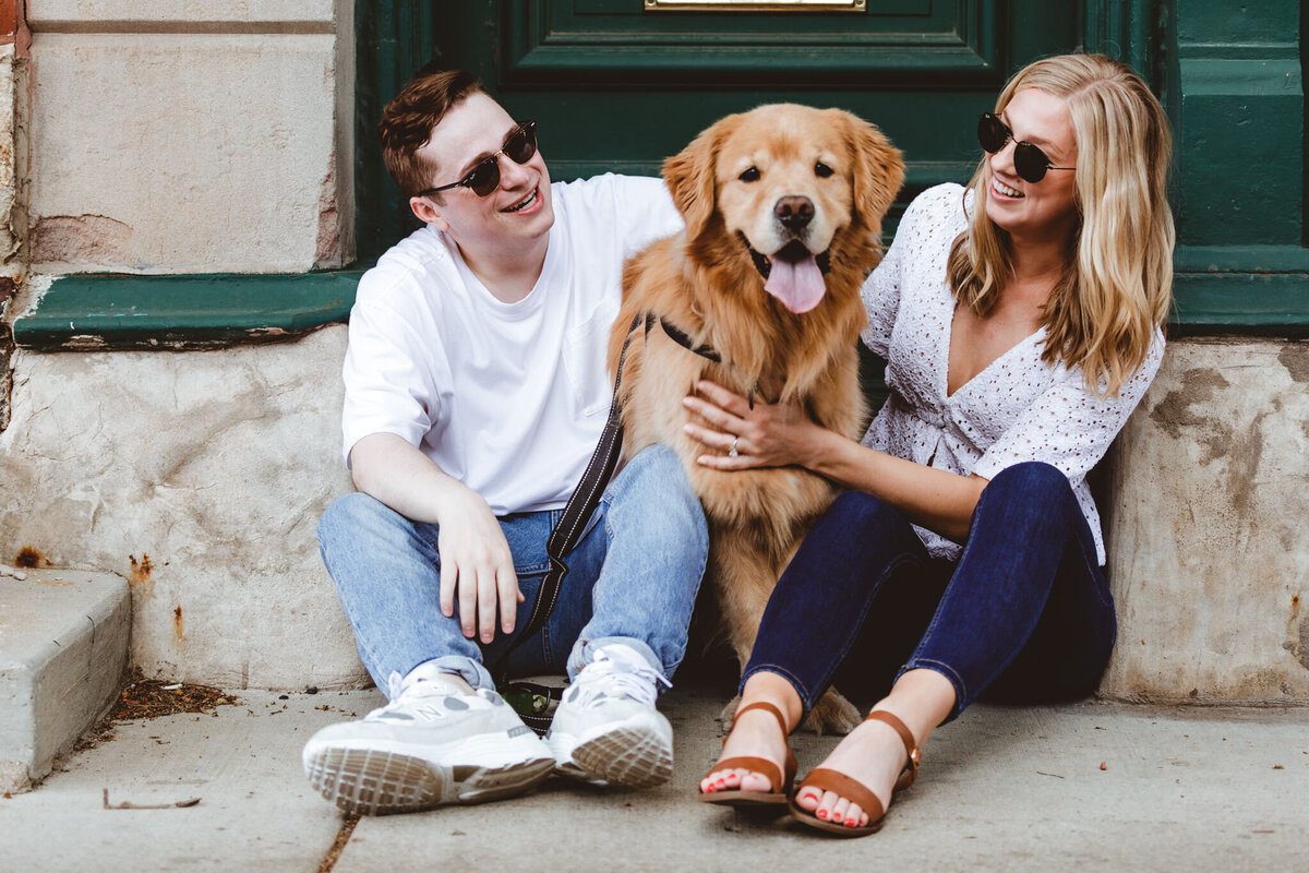 Lincoln-Park-Engagement-With-Dog