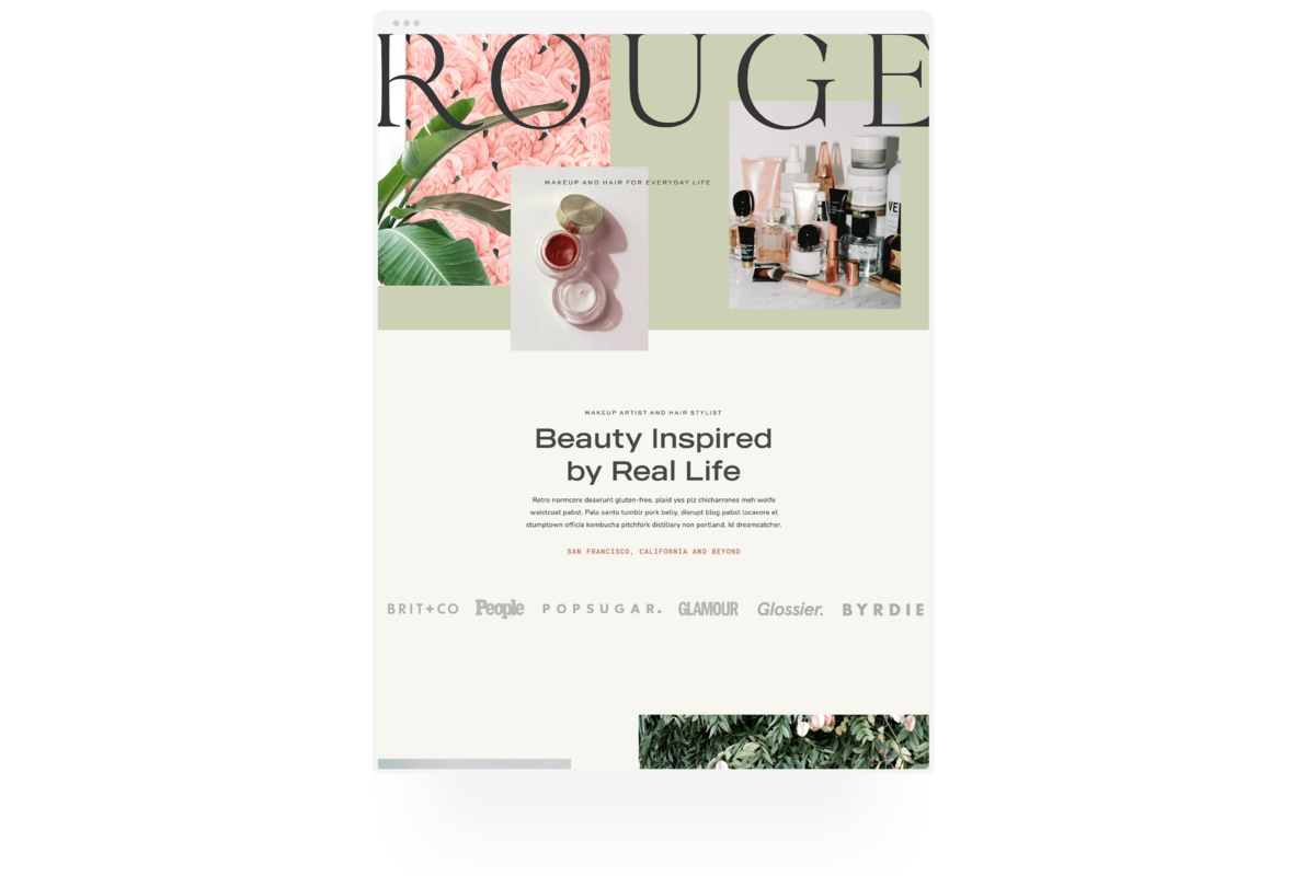 Showit website template.
