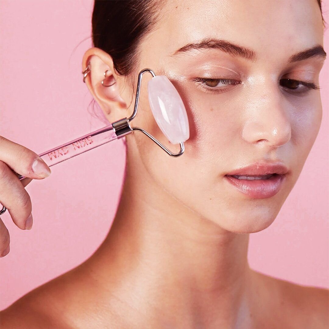 Skin Gym Rose Quartz Crystal Facial Roller