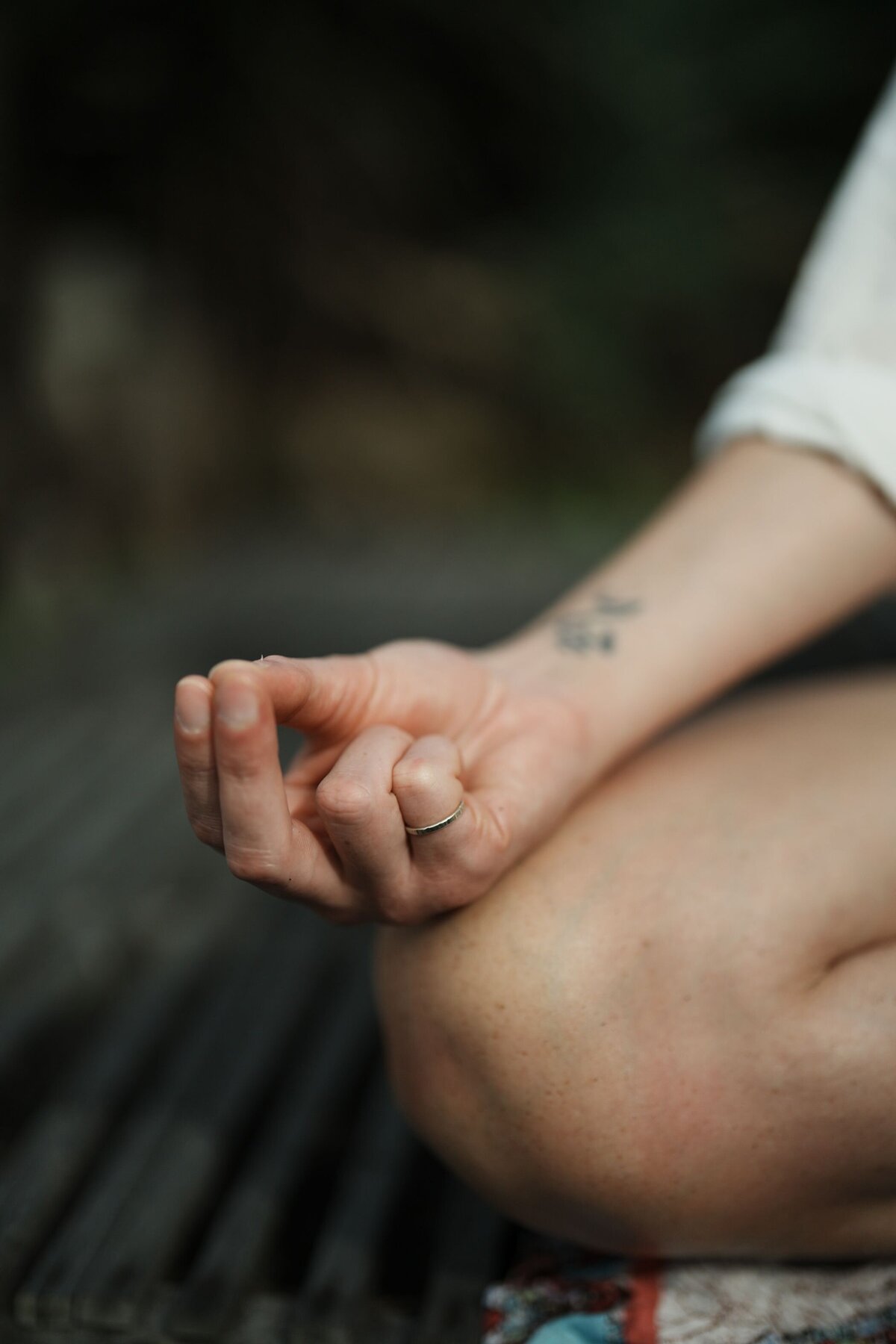 Noelle Rivet performing a mudra