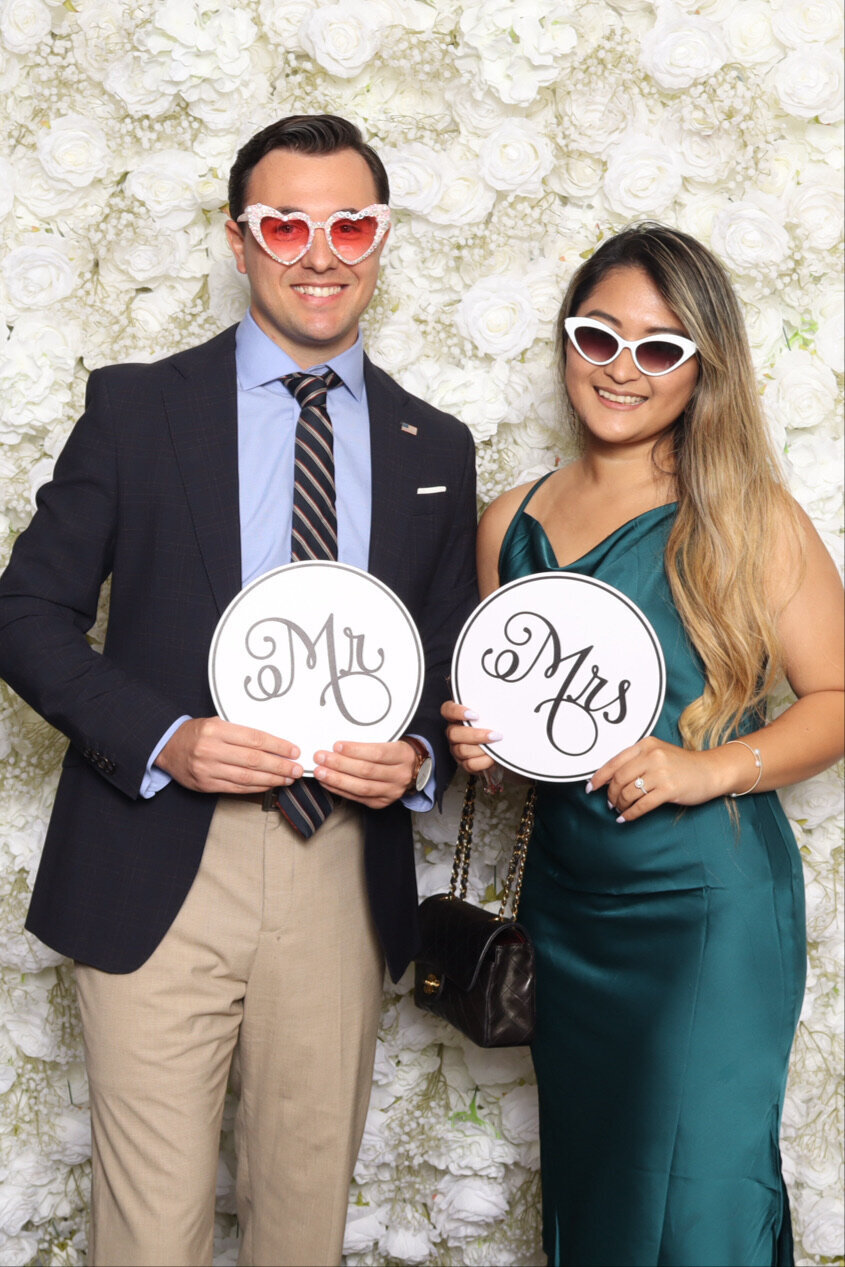 Mr and Mrs Guests with Heart Sunglasses