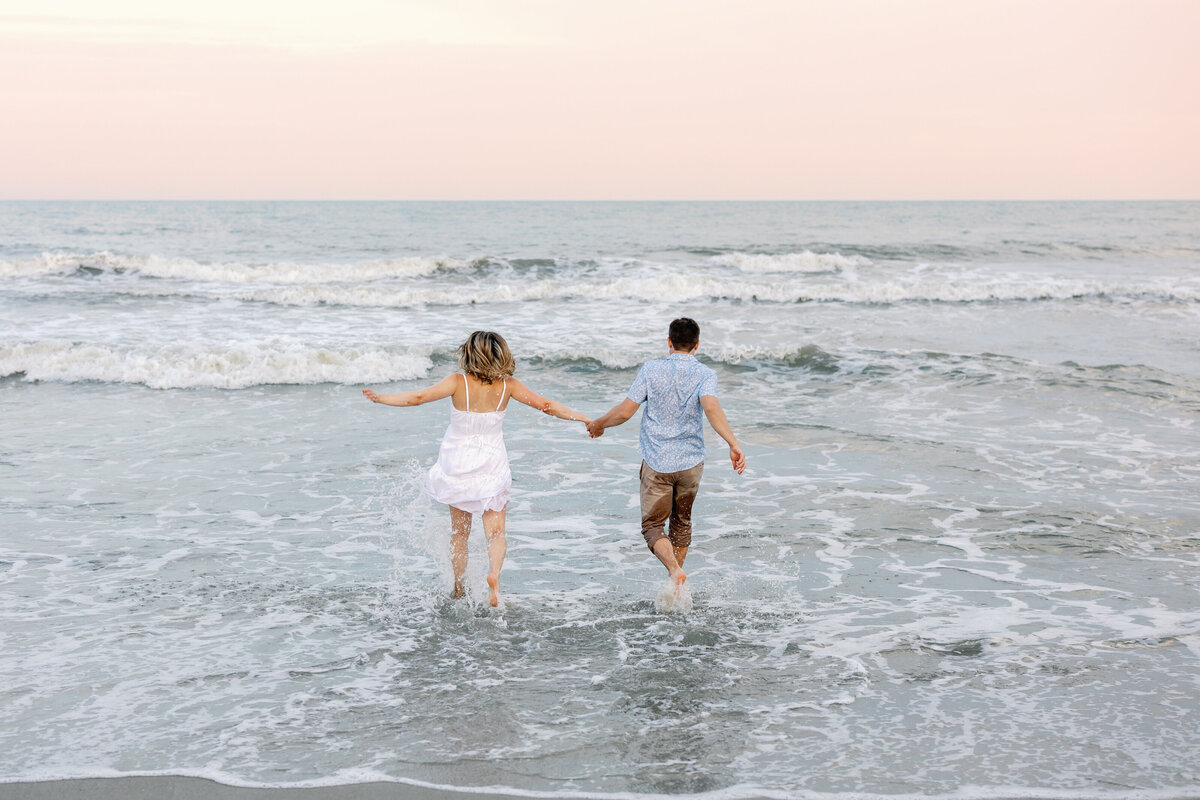 Romantic Beach Engagement Session in Wilmington, North Carolina